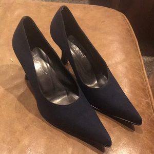 Versani Navy Blue High Heels Used Size 6 1/2 B